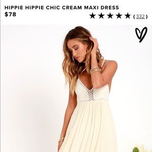 NWOT Hippie Chic Maxi Dress